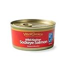Vital Choice Wild Alaskan Sockeye Salmon, Skinless/Boneless, 6 Oz Cans (Pack of 6)