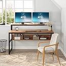 Priti- Study Workstation with Open Bookshelf for Home Office Desk, Study Table, Computer Table. Work from Home Table-Black (Engineered Wood)