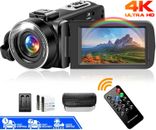 4K 42MP Video Camera Camcorder for Photography 270° Flip Screen 18X Digital Zoom