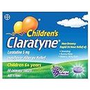 Children's Claratyne Hayfever & Allergy Relief Antihistamine for 24 Hour Non-Drowsy Relief of Sneezing, Runny Nose, Watery & Itchy Eyes, 10 Chewable Grape Flavoured Tablets (10 Pack)