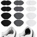 12 Pairs Sneaker Heel Repair Shoe Heel Patch Hole Wear Prevention Insert Quick Patch Shoe Hole Repair Patch Kit for Sneaker, Leather Shoes, High Heels, Black