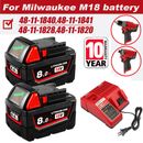 8.0AH For Milwaukee For M18 18V Lithium High Capacity Battery 48-11-1880 Tool