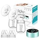 Electric Breast Pump, Breast Pump Electric Breastfeeding Pump 3 Modes 10 Levels Dual Rechargeable Nursing Double Breast Milk Pump Massage with Touchscreen LED BPA Free