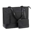 Laptop Tote Bag for Women, Vaschy Large 15.6inch Computer Teacher Bag Purse Briefcase for Travel,Work,Business,Office Black