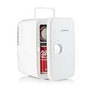 Subcold Style4 Compact Mini Fridge | Super Quiet & Portable Mini Fridge for Bedrooms | Drinks, Skincare & Beauty | 4L Capacity - Small Fridge with Can Holder (White)
