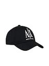 A|X Armani Exchange Men's Logo Baseball Hat, Black, One Size