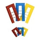 TIMCO Assorted Shims - Assorted Colours - Colourful spacers, shims, Plastic Packers - Used for Easy Quick Levelling of battens, Dry Lining Systems, Door and Window Frames - 1.0-6.0mm - Pack of 100