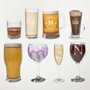 Apparecchi da bere su vetro incisi personalizzati regalo il tuo messaggio oggetti in vetro compleanno