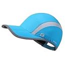 GADIEMKENSD Quick Dry Sports Hat Lightweight Breathable Soft Outdoor Run Cap (Folding Series, Sky Blue)