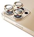 GadgetBite Camera Lens Protector for iPhone 12 PRO MAX 6.7", Tempered Glass Camera Lens Protector Tempered Glass Lens Ring Cover Fit for iPhone 12 PRO MAX (Gold)