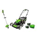 Greenworks PRO 80V 21-Inch Push Mower + 16-Inch String Trimmer, (2) 2.0 AH Batteries and Charger Included 1314402HD Mower/String Trimmer