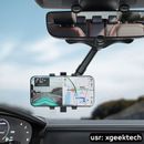 Universal 360° Car Rearview Mirror Phone Holder - Perfect for GPS and Smartphone