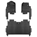 TuxMat - for Ford F150 SuperCrew Without Rear Seat Storage 2021-2024 Models - Custom Car Mats - Maximum Coverage, All Weather, Laser Measured - This Full Set Includes 1st and 2nd Rows