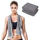 desired Fitness Gym Towels (2 Pack) for Workout, Sports and Exercise - Soft, Lightweight, Quick-drying, Odour-free