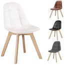 Juego de sillas de comedor de madera sin brazos de diseño para cocina oficina en casa 1/2/4