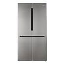 Bosch Home & Kitchen Appliances Bosch KFN96VPEAG French Door Fridge Freezer with NoFrost, XXL Capacity, SuperCooling Function, 183 x 91cm, Silver, Serie 4, Freestanding