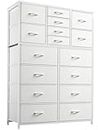 EnHomee Dresser, White Dresser for Bedroom with 16 Drawers, Tall Dressers & Chests of Drawers, White Dresser for Bedroom, Dresser Organizer, Dressers Bedroom Furniture with Drawer for Closet Entryway