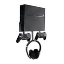 Wall Mount for PS4, Stealth Wall Mount for PS4 Original (Old Model), with Detachable 2 Controller Holder & Headphone Hanger, Mount on The Wall or on The Back of The TV