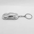 Frixen USB Lighter Key Chain USB Rechargeable Electronic flameless Lighter Portable Mini car Shape Windproof Electronic USB Rechargeable Lighter with Keychain (Silver)