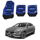 Oshotto 3 Pcs Non-Slip Manual CS-373 Car Pedals Kit Sports Pad Covers Set Compatible with Volvo S-60 (Blue)