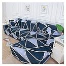BOHHO Sofa Couch Cover,Living Room Geometric Elastic Sofa Slipcover L-Shaped Sectional Corner Sofa Fashion Printing Sofa Cover 1/2/3/4 Seat Spandex (Size : 1 Seater 90-140cm)