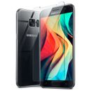 Handy Hülle für Samsung Galaxy S7 Silikon Case Schutz Bumper mit Panzerfolie