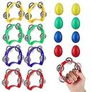 EXCLUZO 1 Set Four Bell Circle Bulk Toys for Kids Instrumentos Musicales Para Adultos Children Toys Tambourine Hand Bells Tambourines with Jingle Bell Kid Toys Party Tambourine Toys Baby