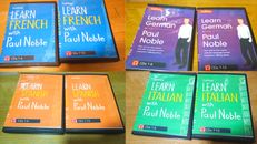 Learn 4 Languages with Paul Noble 48 CD's Total German French Spanish & Italian 