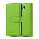Cadorabo Book Case Compatible with Nokia Lumia 650 in Grass Green - with Magnetic Closure, Stand Function and Card Slot - Wallet Etui Cover Pouch PU Leather Flip