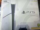 Sony PS5 Playstation Slim BluRay Disc Edition Console videogiochi 1 TB bianca nuova