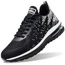 Autper Air Running Shoes for Women Comfortable Tennis Walking Shoes Women Sport Gym Sneakers .Size6.5/Black