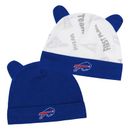 Infant Royal/White Buffalo Bills Baby Bear Cuffed Knit Hat Set