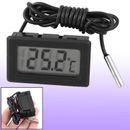 38.2" Length Cable LCD Screen Display Digital Thermometer Probe - Black