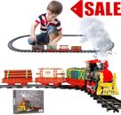 Newest Train Set For Kids Model Train Toy Set Railway Car Tracks With Music AU