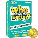 Who Knows Me Better? | Kids & Family Card Quiz Game | Fun & Educational Questions for Children & Families | Suitable For Boys & Girls 5+ Year Olds to Adult | Stocking Filler