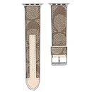 Designer Watch Band Compatible with Apple Watch Band 38mm 40mm 41mm for Women Men, Luxury Genuine Leather Strap for Apple Watch Series 9 and Wristband Replacement for iWatch 8 7 6 5 4 3 2 1 SE