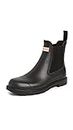 HUNTER Commando Chelsea Boot for Men - Waterproof, Matte Finish, and Rubber Outsole Shoes - Black 12 M