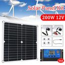 200W Solar Panel Kit 50A Controller 12V Battery Charger Caravan RV Boat Camping