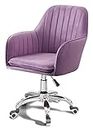HuAnGaF Office Chair PC Chairs Adjustable Swivel Chair 360 Degree Rotatable Velvet Desk Chair Gaming Chair Office Chair Chair (Color : Purple) Needed Comfortable Anniversary