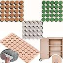 DIY Crafts 25, Wool Wood Brawn, 25mm-Dia 1" inch Round Furniture Felt Pads Diameter Self Adhesive Protects Kitchen Cabinets, Drawers, Desks and Furniture Against Bumps and Scra (25, Wool Wood Brawn)