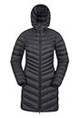 Mountain Warehouse Florence Womens Long Jacket - Padded Winter Coat Jet Black 6