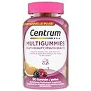 Centrum MultiGummies, Multi+Beauty Multivitamin Gummies, Hair, Skin & Nails Vitamins for Men & Women, Cherry, Berry, and Orange Flavours, 90 Gummies (Packaging May Vary)
