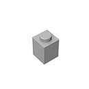 Classic Building Bulk Brick Block 1x1, 300 Stück Baustein Hellgrau, kompatibel mit Lego Teilen und Teilen 3005 (Farbe: Hellgrau)