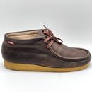 Zapatos para hombre Clark's Wallabees con cordones de cuero marrón suela de goma talla EE. UU. 10,5