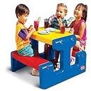 Little Tikes Picnic Table (Primary) - Seats Up to 4 - For Homework, Projects, and Play - Primary Colours