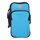 5Colors Arm Bag for Phone Outdoor Sport Armbag Arm Case for iPhone 7 with Running Armband Jogging Arm Pouch Gym, Cycling, Biking, Hiking.(Blue)