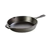 Lodge L8SK3 10.25 Inch Cast Iron Skillet with Helper Handle, Black