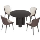 Round Dining Table Sets Coffee Table w/ Chairs Living Room Kitchen Breakfast Bar