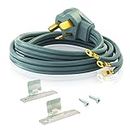 Eastman 6 Feet Electric Dryer Cord, 30 Amps 3-Prong Wire, 61251