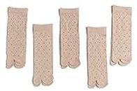 Mysha Ultra-Thin Transparent Nylon Cotton Summer Socks Skin for Women's/Girl's (Ankle Length) with Thumb (Pair of 1)